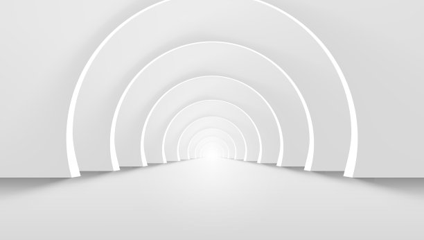 3d抽象光线和未来的走廊室内图片下载