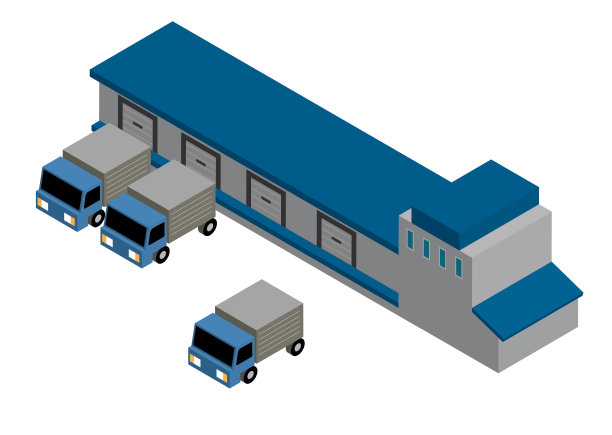 仓库行李运输三维等距图片下载