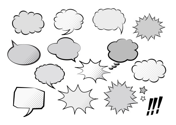 对话气球漫画集中线图片下载