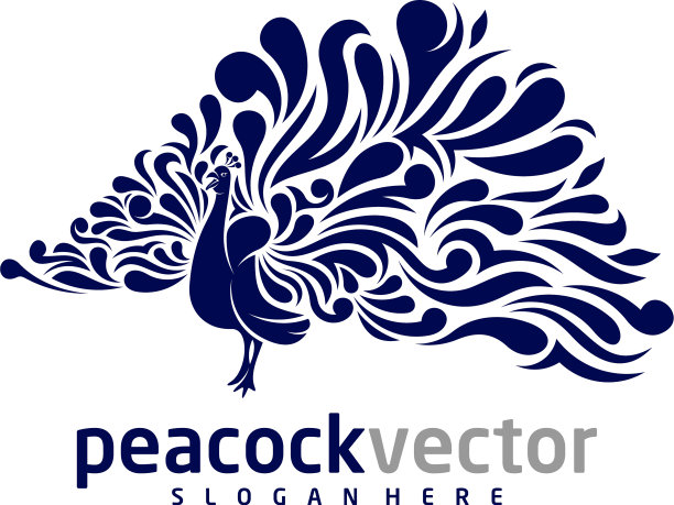 孔雀标志设计模板孔雀鸟图片下载