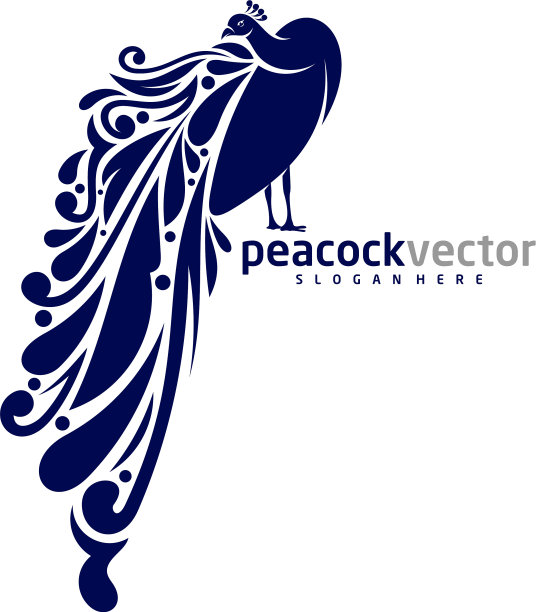 孔雀标志设计模板孔雀鸟图片下载