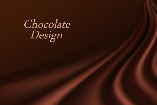 巧克力波浪背景，深棕色奶油色图片下载