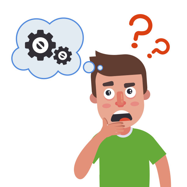 人在一个气泡中思考一个任务齿轮图片下载