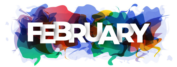 二月份的创意横幅图片下载