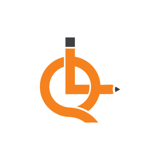IQ字母铅笔设计logo图片下载