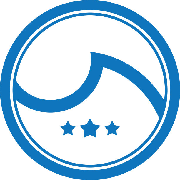 星波圆几何标志图片下载