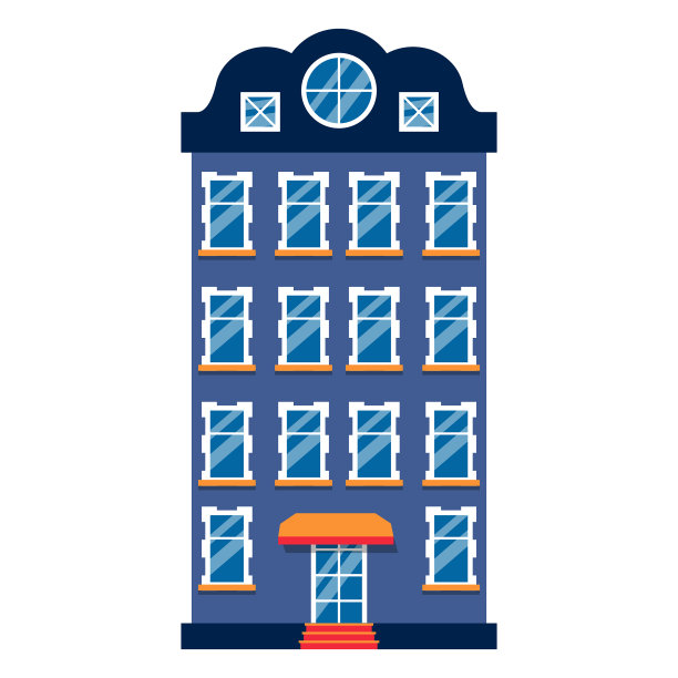 卡通屋多彩的阿姆斯特丹图标图片下载