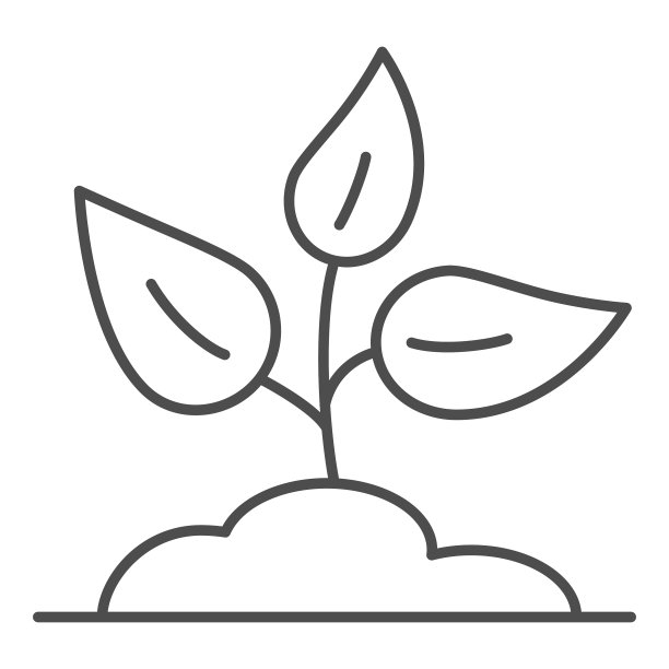 在地面细线上发芽，象征花园和图片下载