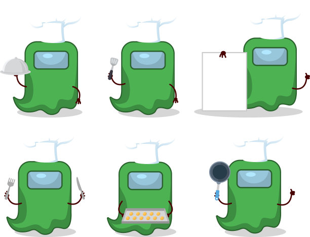 绿色厨师幽灵在我们中间图片下载