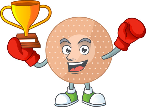 骄傲地面对拳击冠军圆圆的绷带图片下载