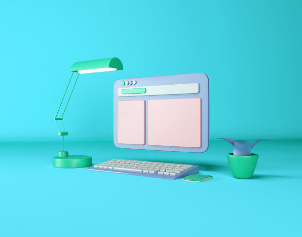 3D空电脑屏幕显示器图片下载