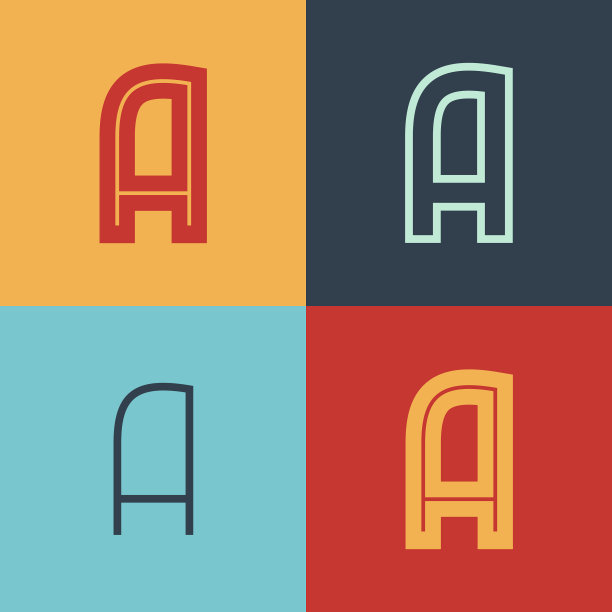 艺术装饰灵感的字母标志设置与线图片下载