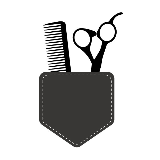 发型师工具标志美容美发沙龙图片下载