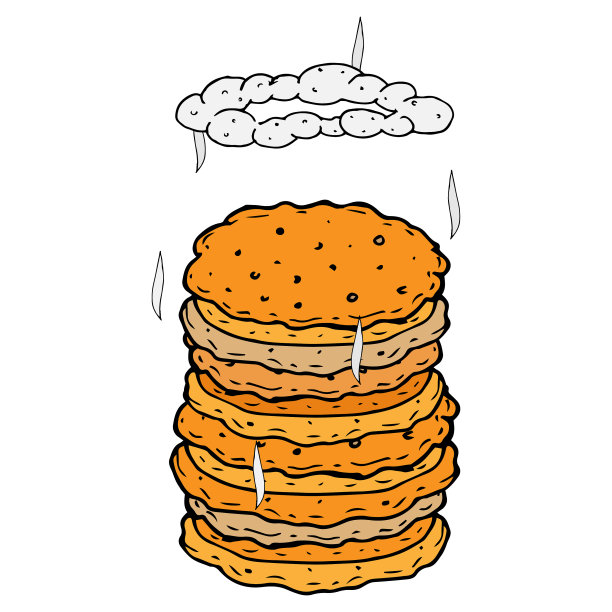煎饼图标一堆煎饼手绘图片下载