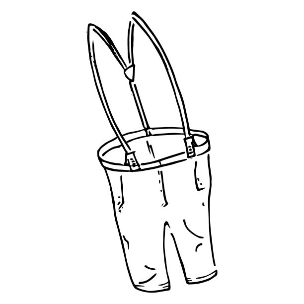 裤子配吊带裤配卡通裤图片下载