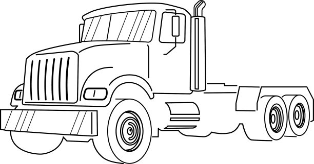 半挂车外形货车货运图片下载