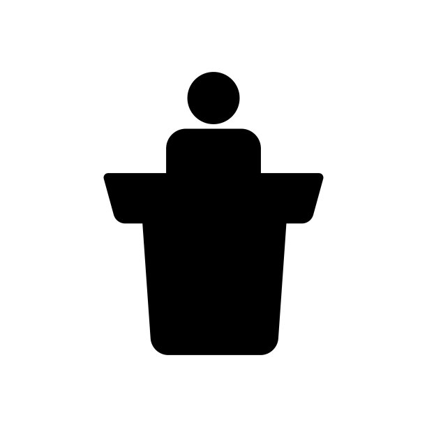 商业工作图标图标领导者在讲台设计图片下载