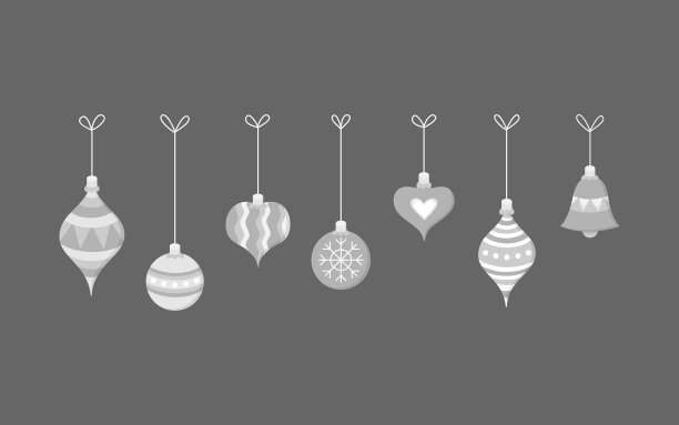 把圣诞球挂在绳子上图片下载