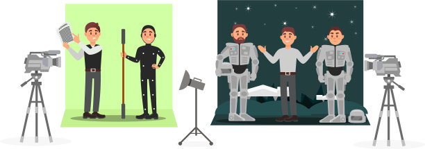 男导演拍摄电影，演员穿着图片下载