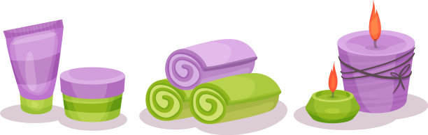 水疗和香薰，蜡烛和化妆品图片下载