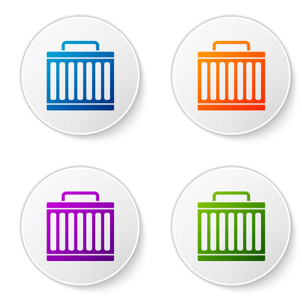 彩色汽车散热器冷却系统图标隔离图片下载