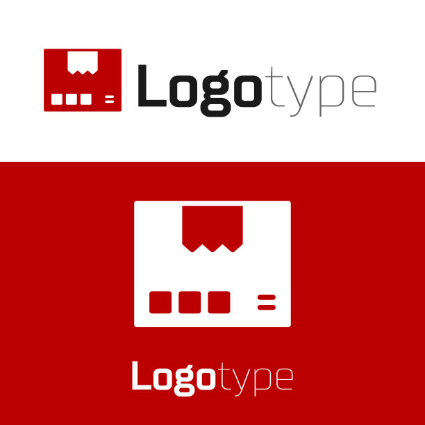 红色纸箱纸箱图标孤立在白色图片下载