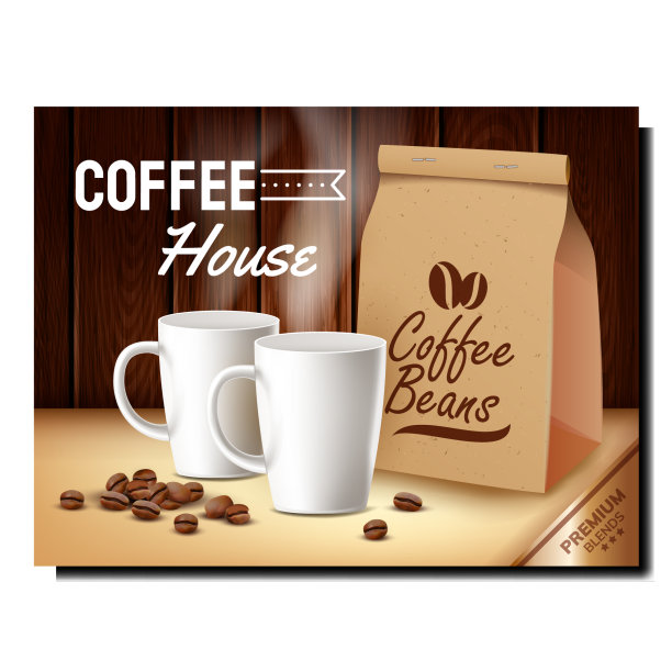 创意咖啡店宣传海报图片下载