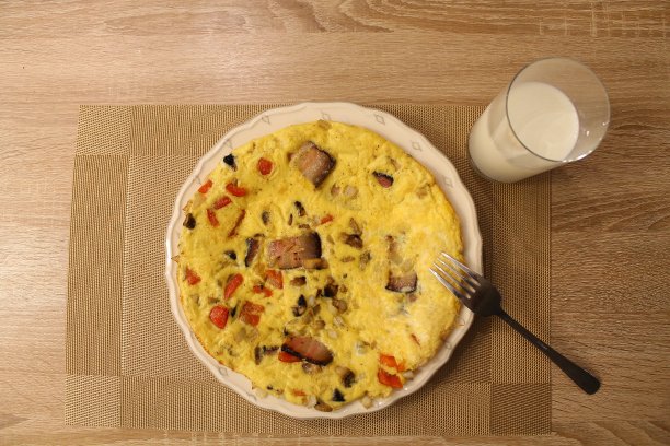 培根煎蛋图片下载