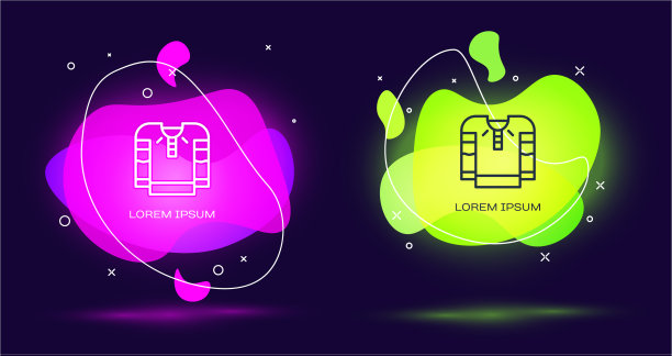 线绣衬衫图标孤立在黑色图片下载