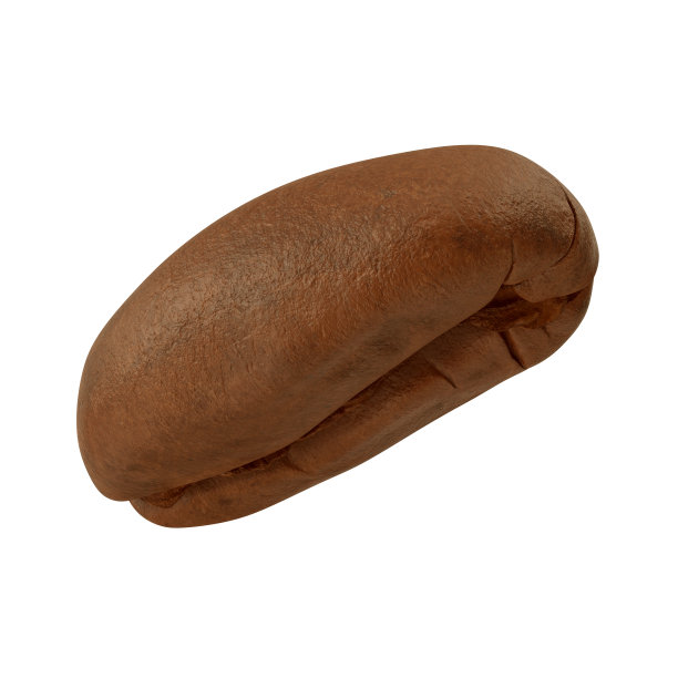 一个咖啡豆。白色背景上的咖啡豆特写图片下载