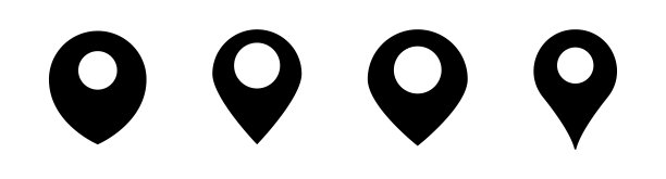 位置图钉图标集，矢量地图图钉，地图指针图片下载