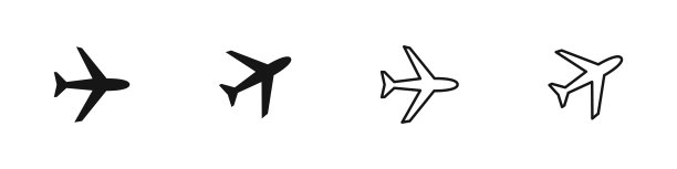 飞机图标集。向量飞机符号集合。图片下载