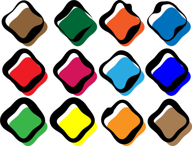 方形标签标签集促销促销概念图片下载