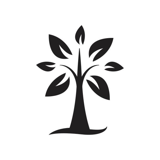 树木轮廓图标设计模板矢量素材图片下载