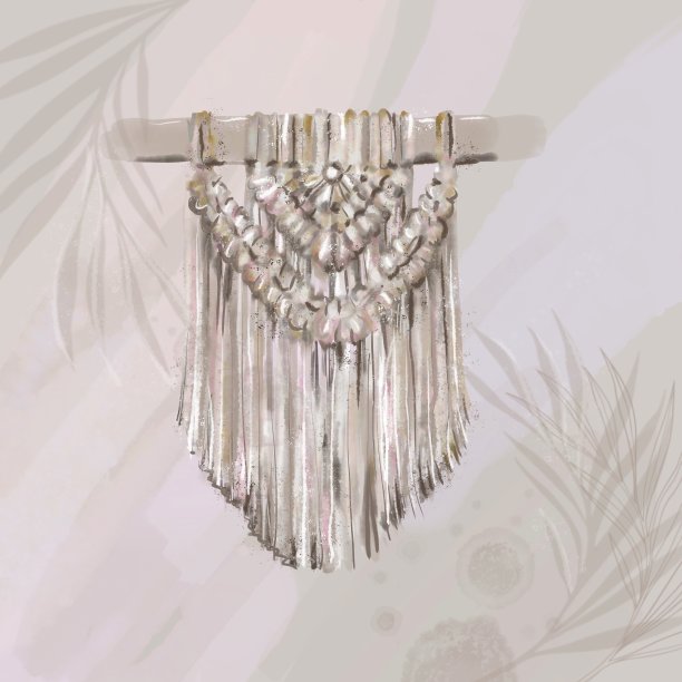 在波西米亚复古风格手绘彩色插图图片下载