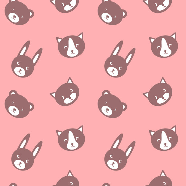 简单的女孩印花与可爱的动物图片下载