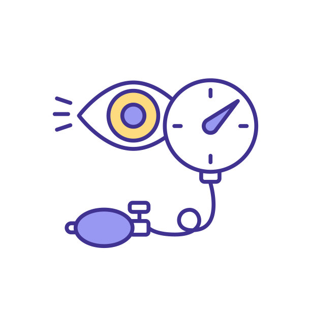 眼睛压力测试RGB颜色图标图片下载