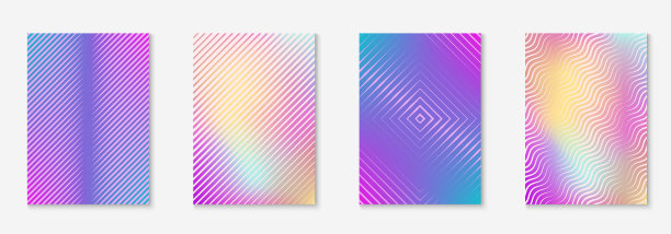 音乐封面与极简几何线条和时尚的形状。图片下载