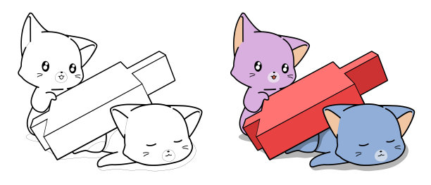 儿童卡通涂色页图片下载