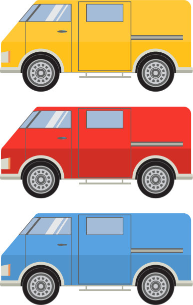 一辆固定的平板货车交付图片下载