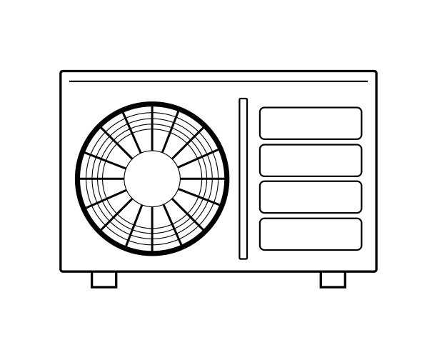 空调室外机矢量图。图片下载