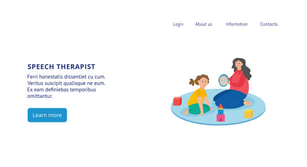 网站界面为儿童言语治疗师平图片下载