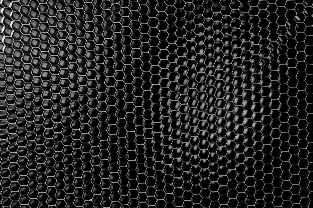 暗金属蜂窝网格背景图片下载