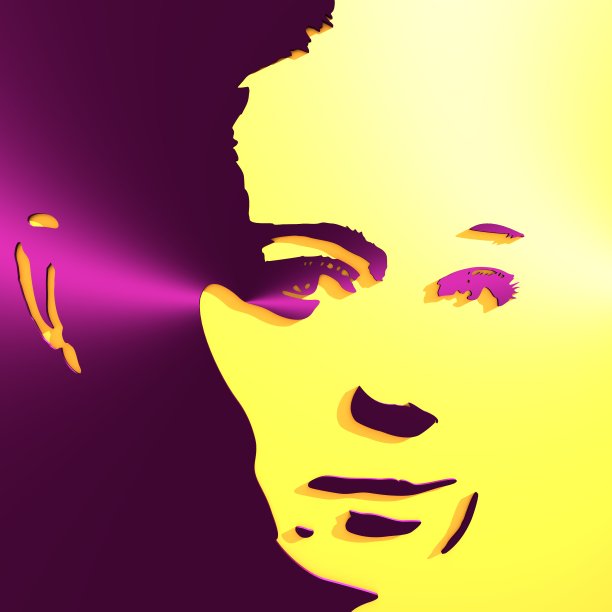 一个女性头部的剪影。图片下载