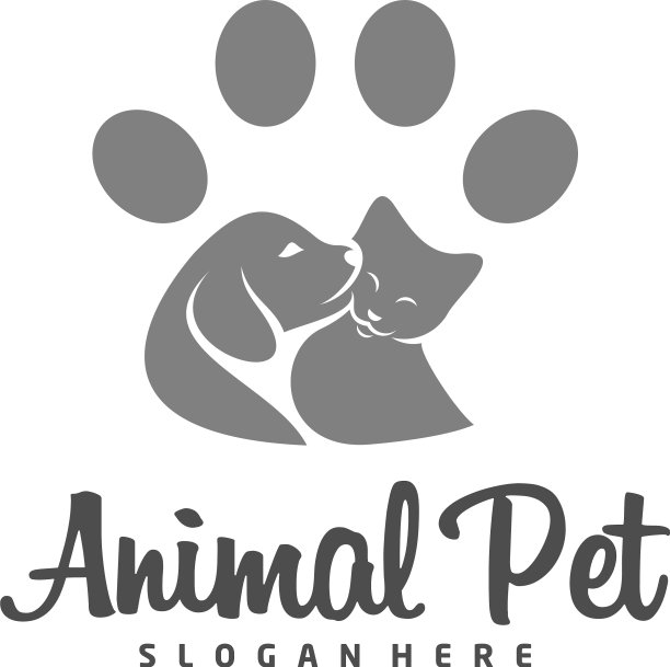 宠物标志狗狗猫动物设计模板图片下载