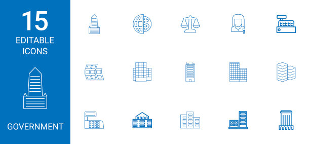 15个政府图标图片下载