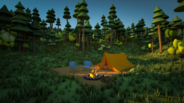 在帐篷里营火图片下载