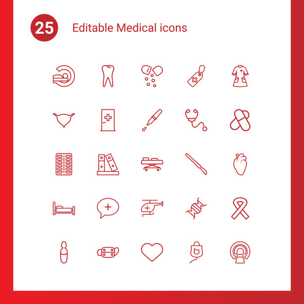 25医疗图标图片下载