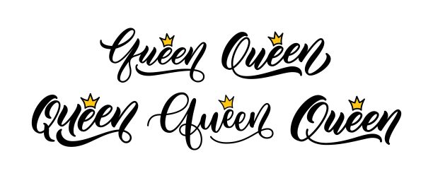 戴着王冠的女王字句。图片下载