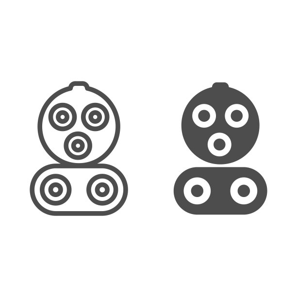 CCS Combo充电器线和固体图标，电动汽车概念，电动汽车充电插头标志的白色背景，充电插头CCS Combo一个图标的轮廓风格的移动和web。矢量图形。图片下载